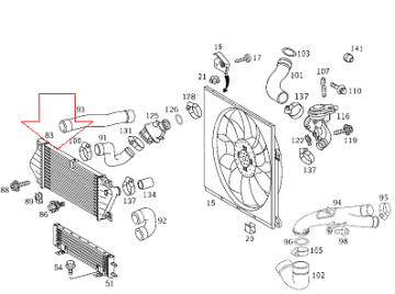 Mercedes ML163/W163 270CDI 612 Motor İnterkol Radyatörü/Turbo Radyatörü