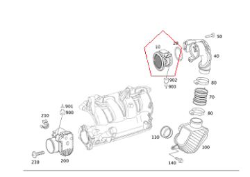 Mercedes Clk W209/W203  271 Motor Hava Akışmetre/Debimetre