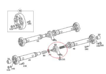 Mercedes W211 646/647 Motor  CDI Şaft Askısı