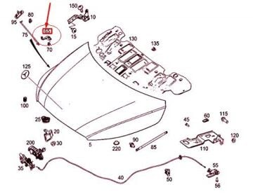 Vito W447 Kaput TUTUCU/Kaput Alt Bıraketi/Braket