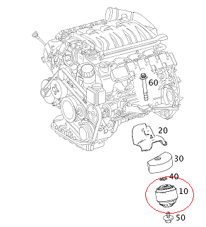 Mercedes W203/W211/W220 270 CDI  Motor Kulağı/Motor Takozu Sol