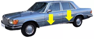 Mercedes W116 Marşpiyel Nikelaj Çıtası SAĞ
