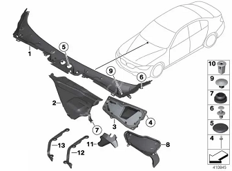 Bmw 4 Seri F34 Ön Cam Alt Izgara/Ön Cam Bakaliti