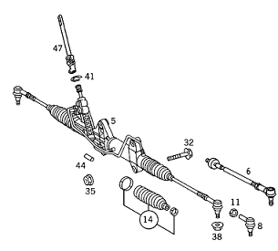 Lt35/Sprinter W901/W902/W903/W904 601/602/611/612 Motor Direksiyon Kutusu