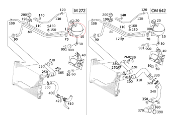 Vito W639/Viano Radyatör Yedek Su Deposu/Genleşme Kabı