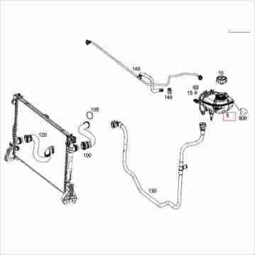 Vito W447 651/622 Motor Genleşme Tankı/Radyatör Yedek Su Deposu