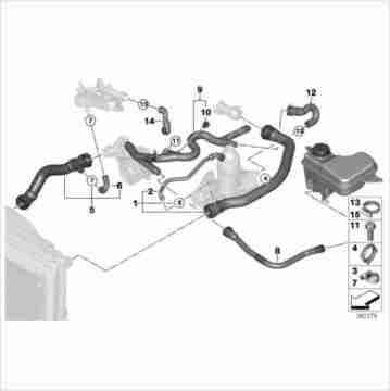 Bmw X6 E71/E60/X5 M57N/M57N2 Devirdaim Su Hortumu/Geri Dönüş Borusu