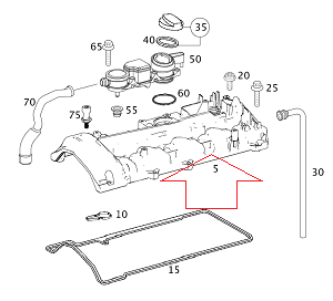 Mercedes W204/W211 646 Motor Külbüratör Kapağı/Sibop Kapağı/Motor Üst Kapağı(Kopya)